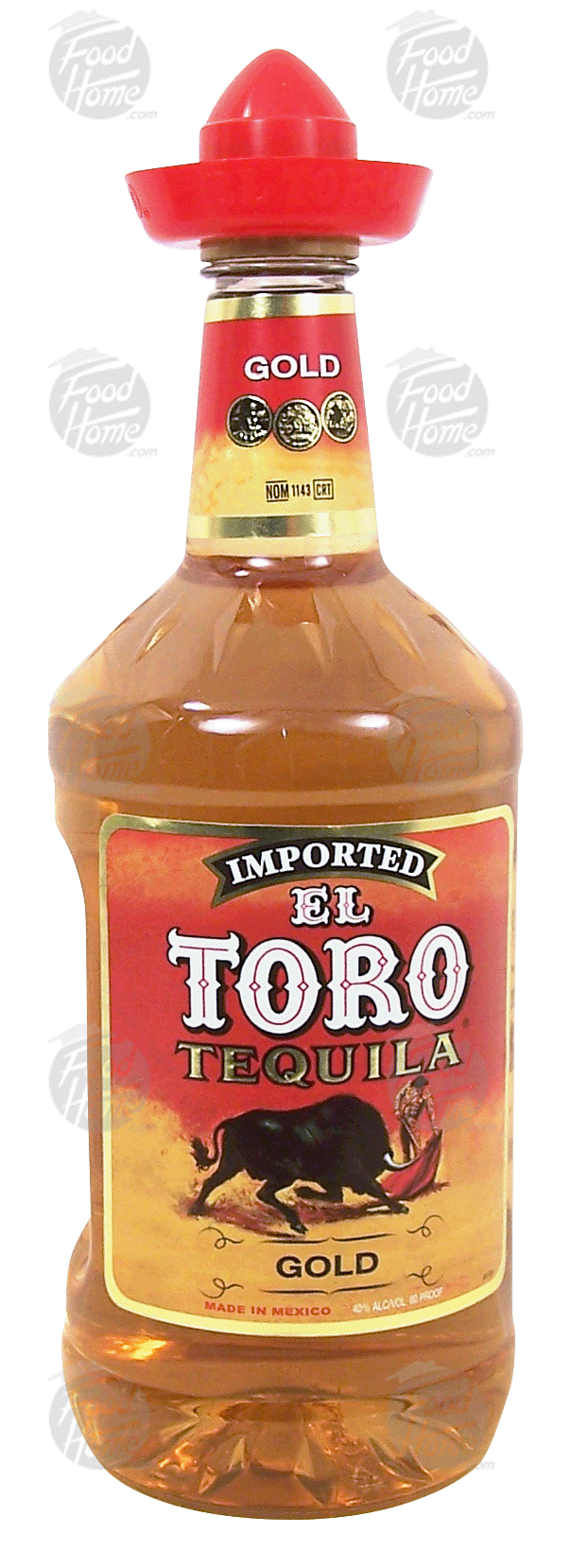 El Toro Gold tequila, imported from Mexico, 40% alc. by vol. Full-Size Picture